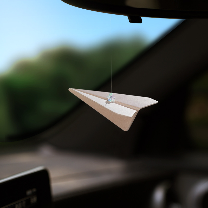 Diffuser Necklace Locket - 紙飛行機の香りディフューザー芳香車芳香剤ペンダントインテリアバックミラー装飾車吊り下げアクセサリー無香料