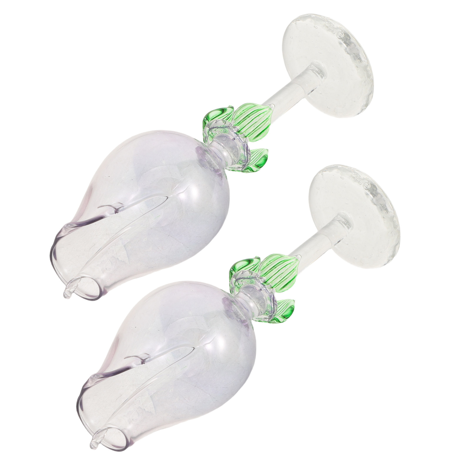 Home Fragrance Us - 2個入り 花型ガラス製エッセンシャルオイルディフューザー 装飾用アロマセラピーガラスボトル フレグランスディフューザー 家庭、オフィス、寝室用