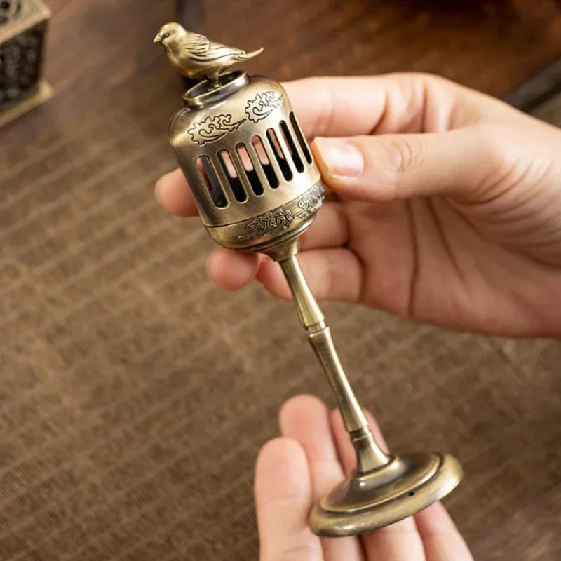 Home Fragrance Lamp - 白檀茶室装飾品書斎家の装飾フレグランス香炉逆流香炉ホルダーメイプルホローランプ
