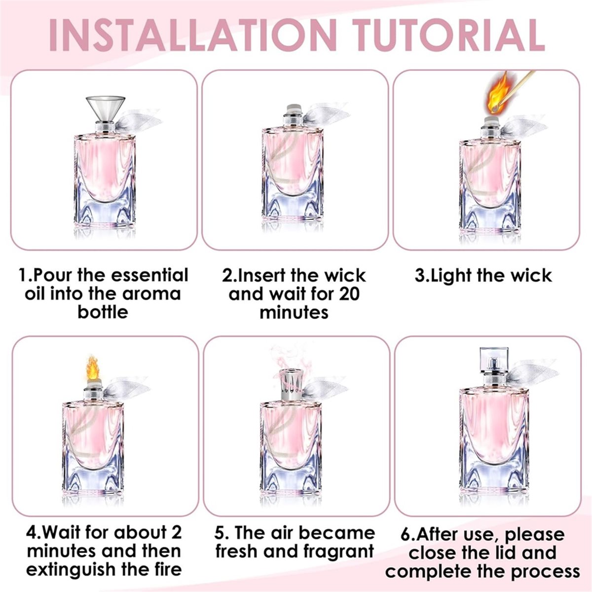 Home Fragrance Lamp - 828 メガセール 3 個 18mm オイルランプ芯交換用触媒芳香ランプ用、空気浄化と家庭用芳香拡散用