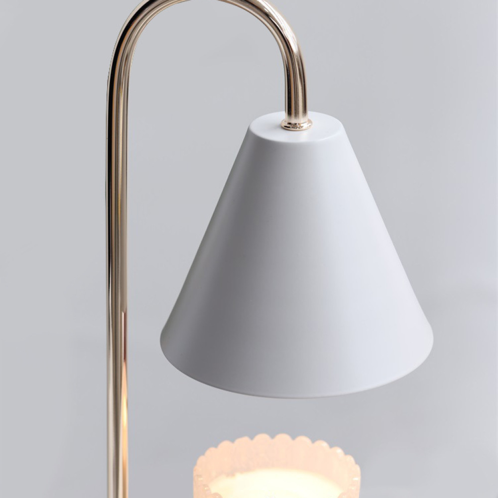 Home Fragrance Lamp - モダンなキャンドルウォーマーランプ 木製アロマメルター フレグランスライト ベッドサイドテーブルランプ 調光可能 タイマー機能