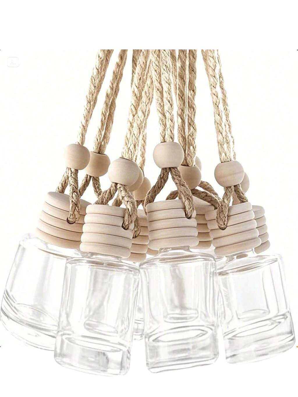 Diffuser Necklace Locket - 20 個ぶら下げ車芳香剤空の透明なガラスエッセンシャルオイル車ディフューザーアロマセラピーフレグランス香水ディフューザーボトルペンダント