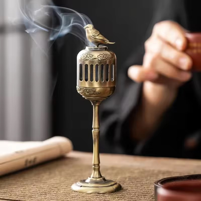 Home Fragrance Lamp - 新しいマグパイホローランプ白檀香炉逆流香炉茶室装飾品書斎家の装飾品