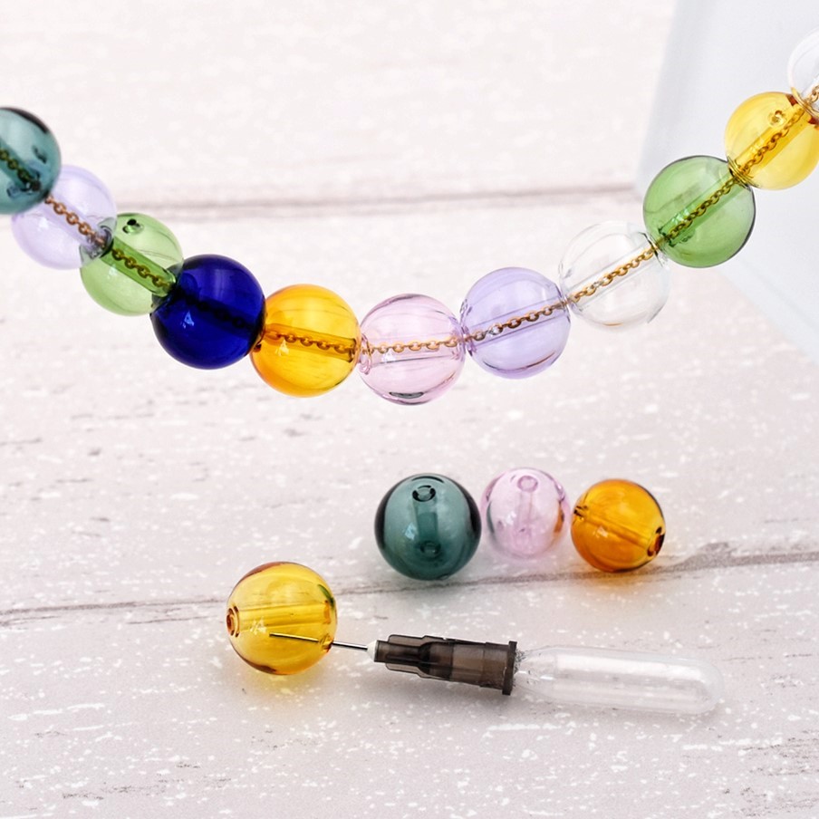 Diffuser Necklace Locket - 5 個 12 ミリメートル-16 ミリメートルディフューザー香水詰め替えガラスボールペンダント手作りエッセンシャルオイルアロマセラピービーズジュエリーメイキング用