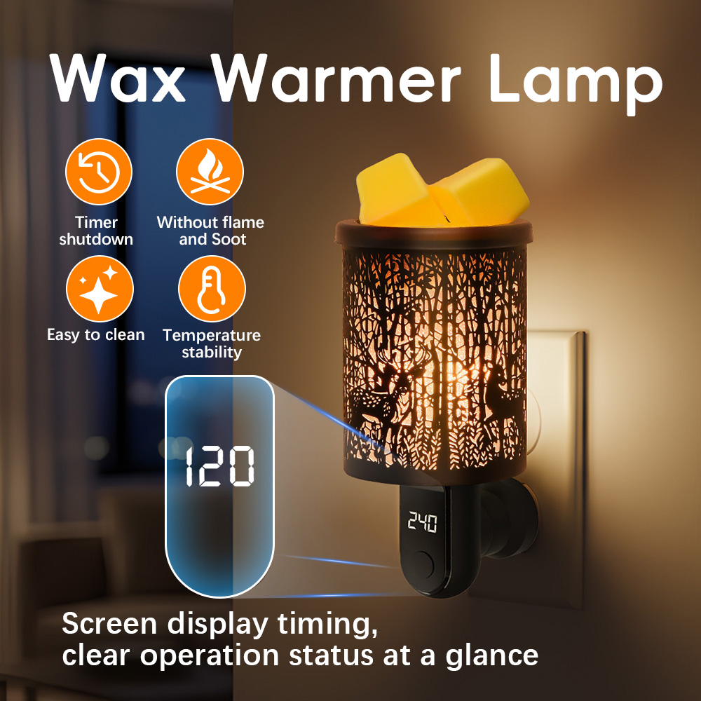 Home Fragrance Lamp - 香り付きワックスメルティングバーナー アロマセラピーワックスメルトウォーマー 室内用電気式フレグランスディフューザー ホームワックスメルトウォーマー デコレーション USプラグ
