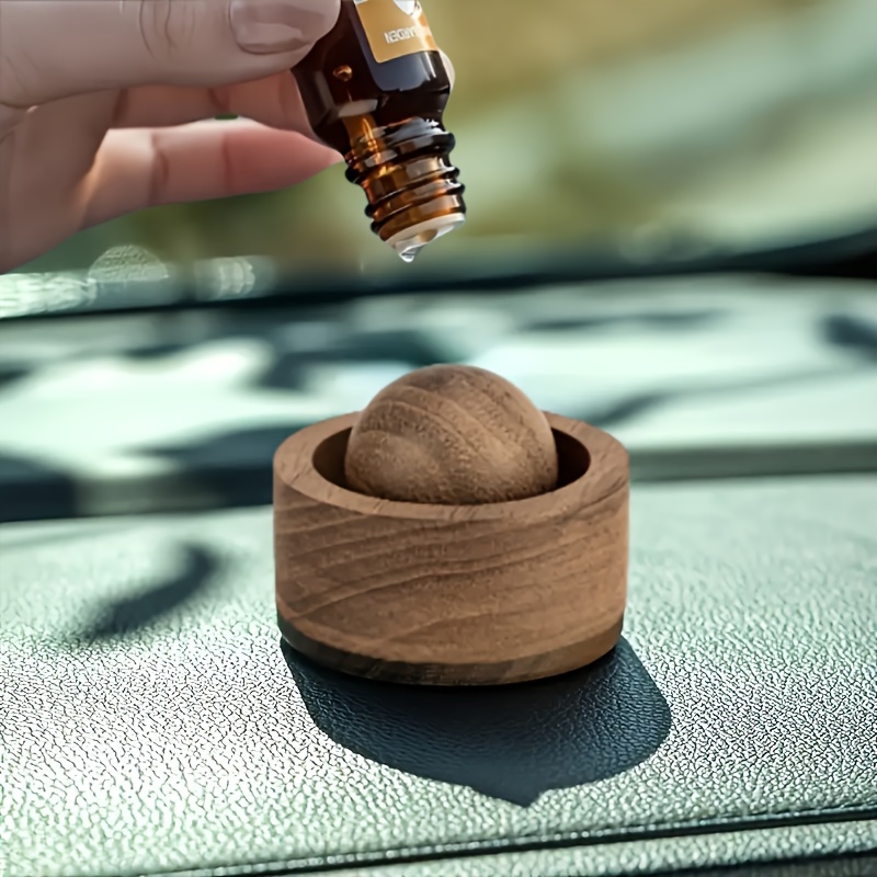 Home Fragrance H&M - 車＆家庭用エッセンシャルオイルディフューザー - 木製ミニキュートナチュラルフレグランスディフューザー、寝室、リビングルーム、バスルームに最適