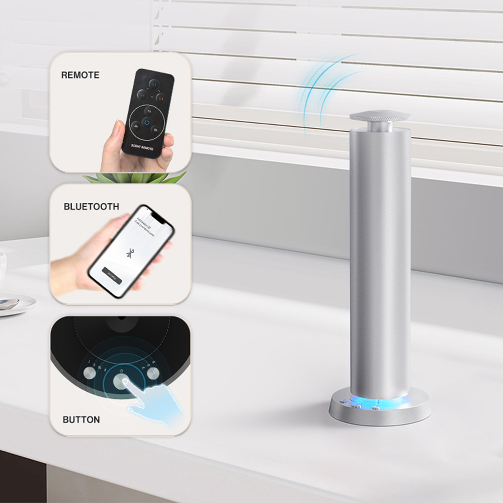 Home Fragrance Aroma - ホームフレグランス香水Bluetoothアロマディフューザーバッテリー金属素材エアフレーバー120MLエッセンシャルオイル容量カラムマシン