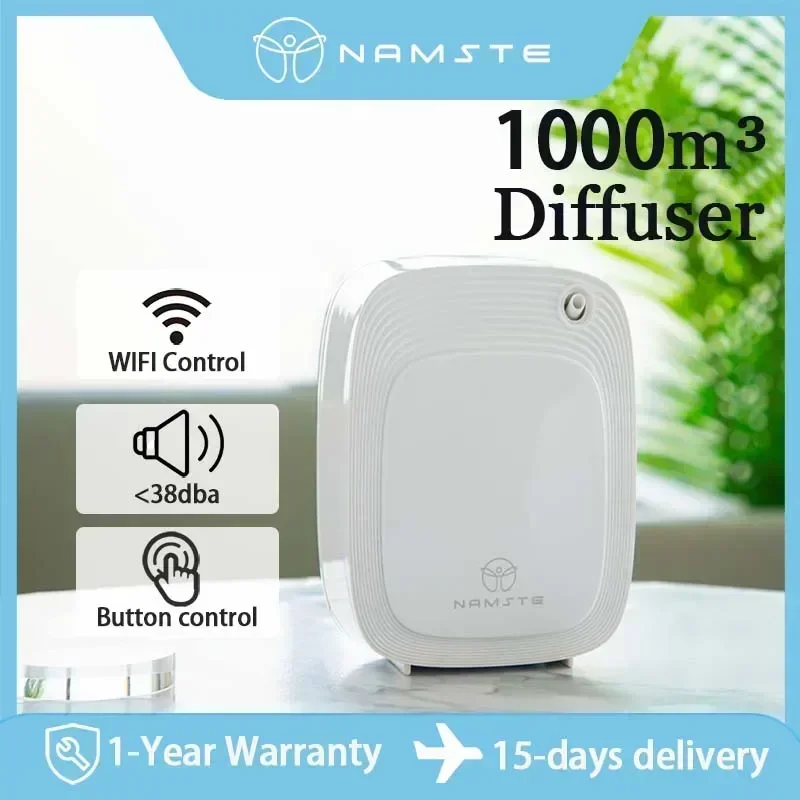 Home Fragrance Aroma - Namste 1000m³ アロマディフューザーマシン 200ML 容量エッセンシャルオイル空気清浄機フレグランスオイルディフューザーホームエアフレッシュナーホット