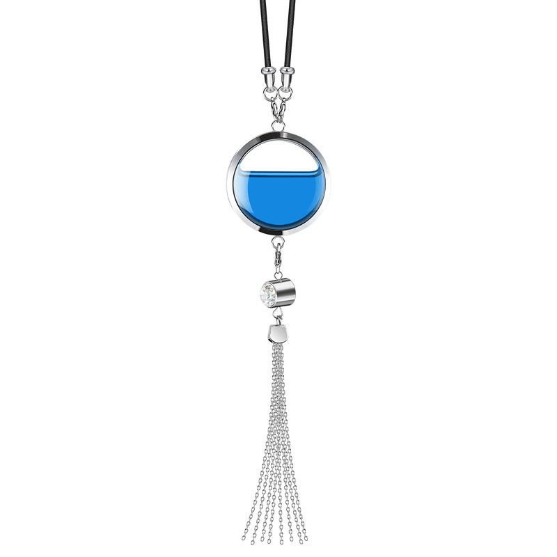 Diffuser Necklace Locket - プレミアムメタルカーフレグランスペンダント空詰め替え可能ディフューザーボトル耐久性のある吊り下げ装飾品車内インテリアデコレーション用
