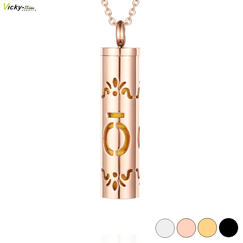 男性と女性のためのアロマセラピーメダリオン,ステンレス鋼のジ - Diffuser Necklace Locket のレビューと価格