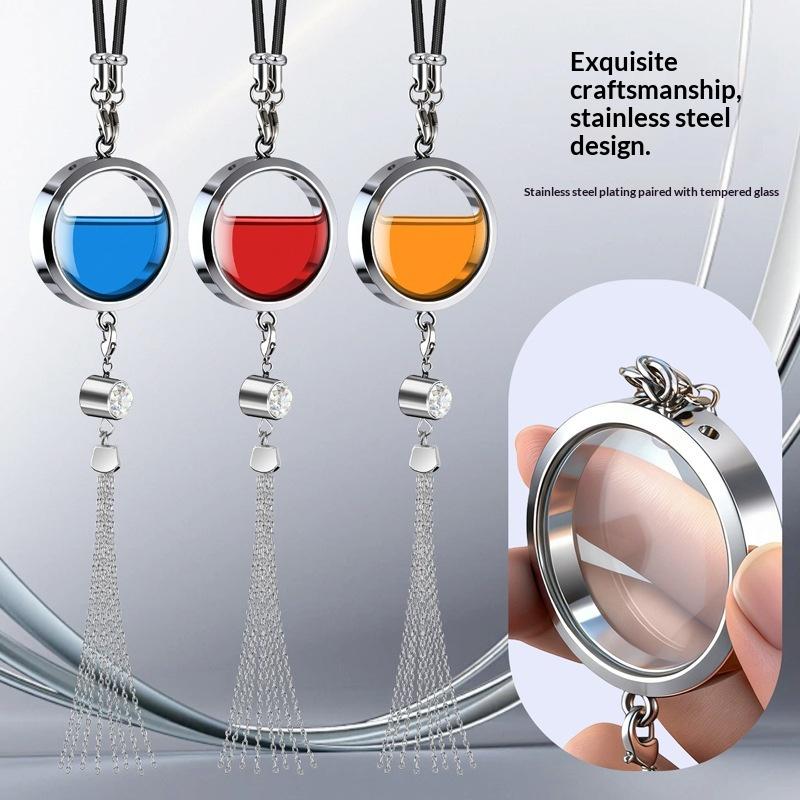 金属製の車用装飾ペンダント、香水の空瓶（香料は含まれていませ - Diffuser Necklace Locket のレビューと価格