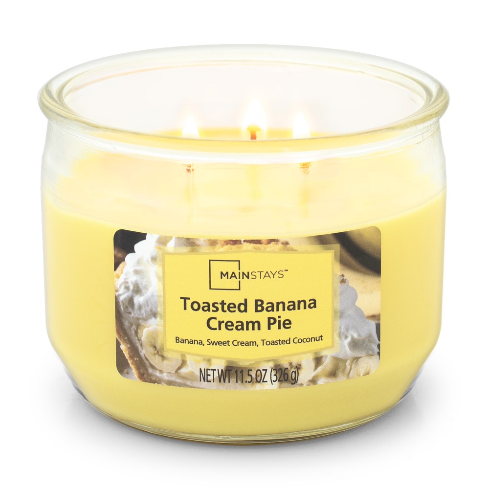 トーストバナナクリームパイの香りの大きな3芯キャンドル ホー - Home Fragrance Us のレビューと価格
