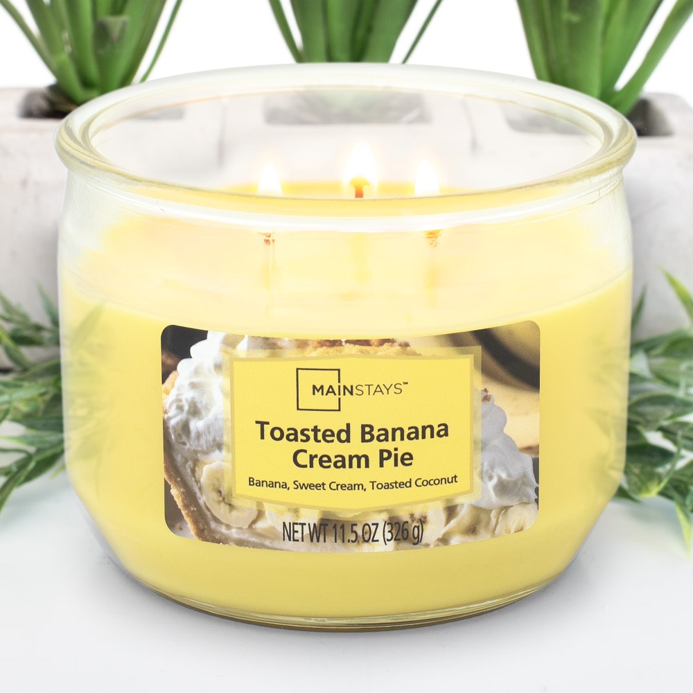トーストバナナクリームパイの香りの大きな3芯キャンドル ホー - Home Fragrance Us のレビューと価格