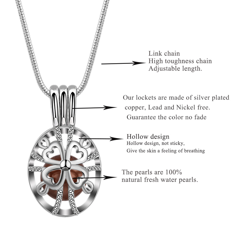 Eudora-シルバーカラーのパールペンダント,香水,アロマ - Diffuser Necklace Locket のレビューと価格