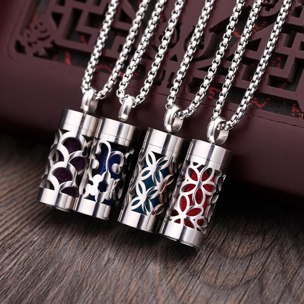 新しいステンレス鋼アロマセラピージュエリーネックレス香水エッ - Diffuser Necklace Locket のレビューと価格