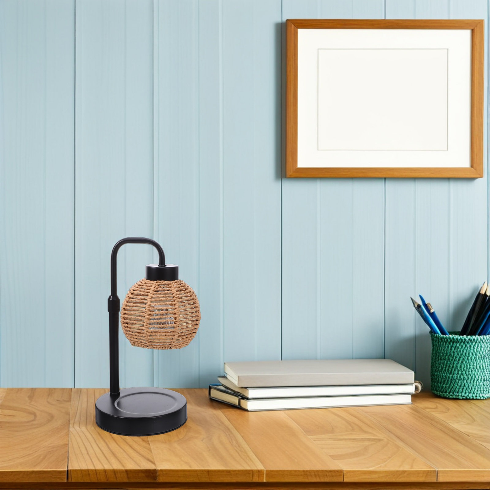リネンシェード付き電気ワックスメルトウォーマーランプ、明るさ - Home Fragrance Lamp のレビューと価格