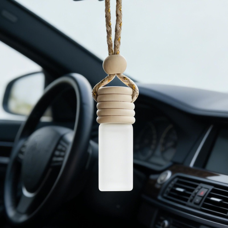 携帯用5ml空車用香水瓶フロストガラス吊り下げ式エアディフュ - Diffuser Necklace Locket のレビューと価格