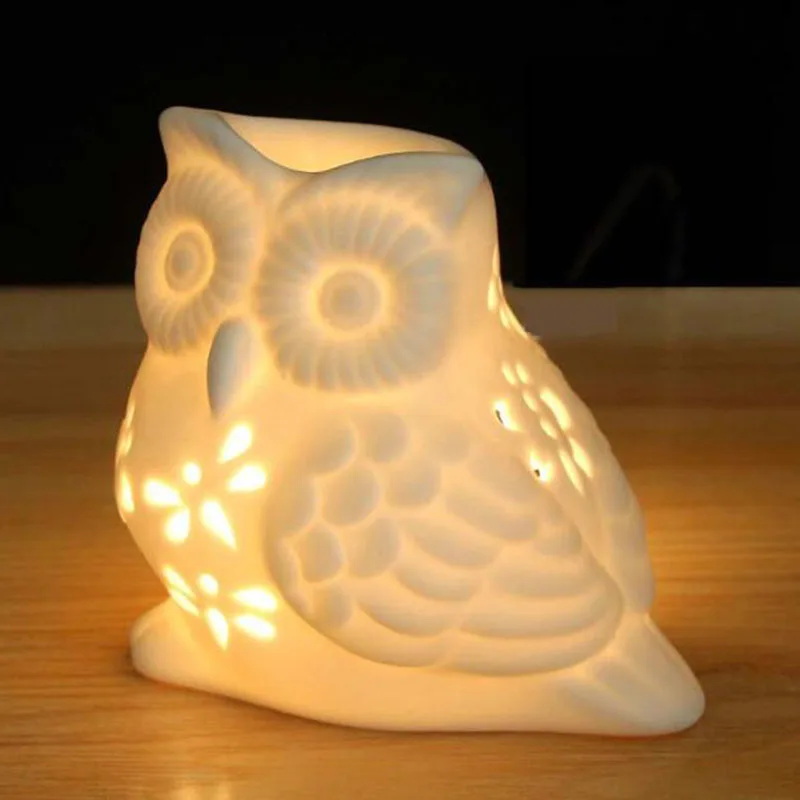 磁器製中空フクロウアロマセラピーバーナー、フクロウエッセンシ - Home Fragrance Lamp のレビューと価格