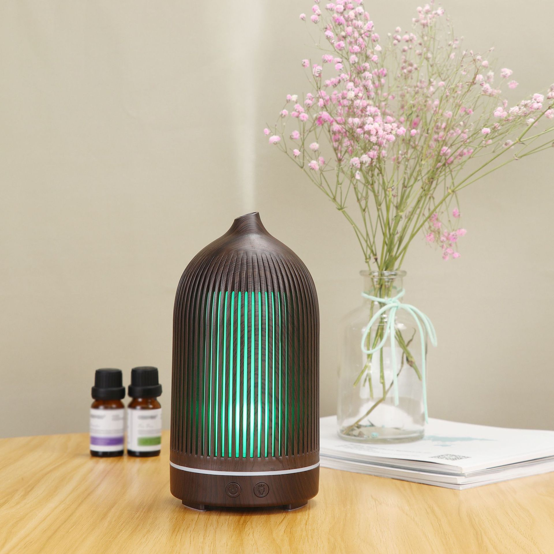 アロマセラピーディフューザー、5V カラフルなライト付き 2 - Home Fragrance Piano のレビューと価格