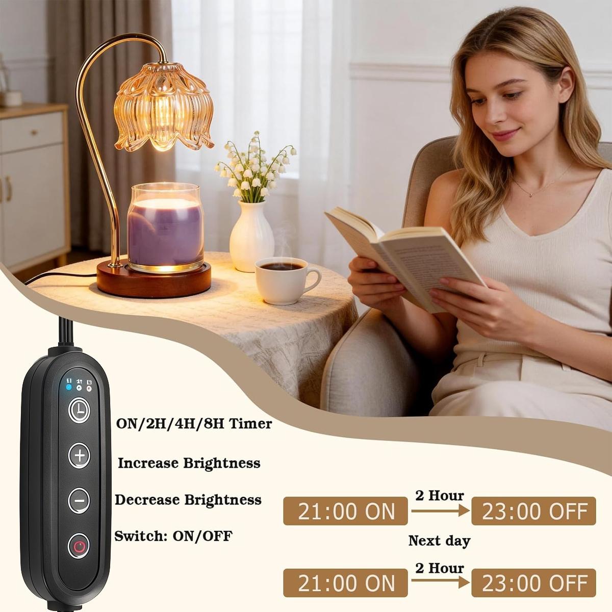 キャンドルウォーマーランプタイマー付きロータスランプ差し込み - Home Fragrance Lamp のレビューと価格